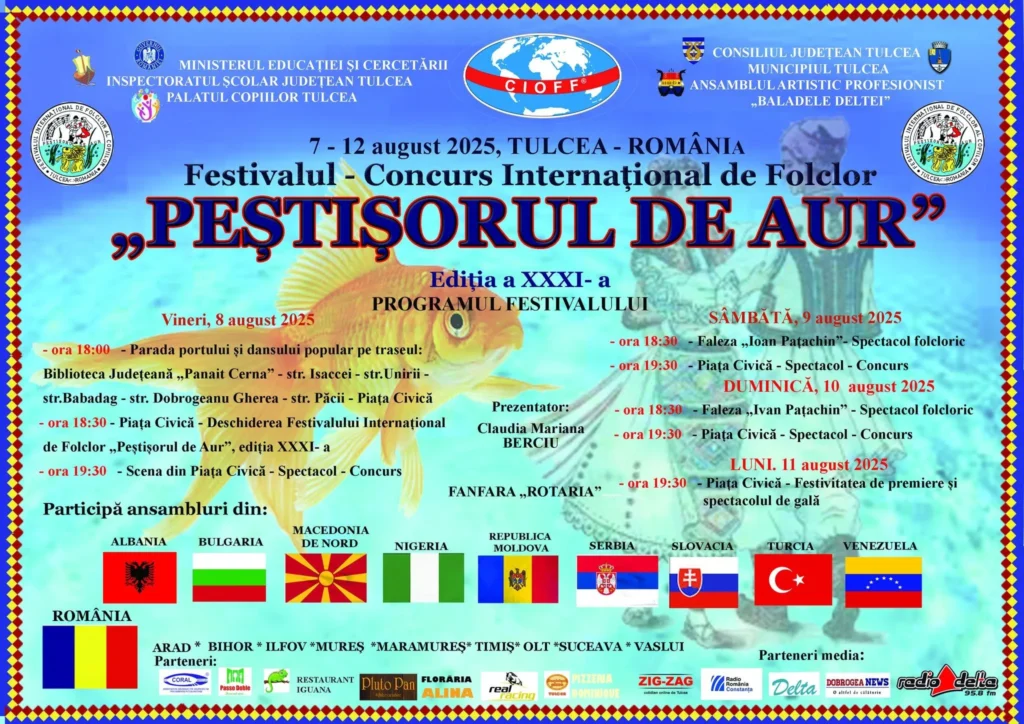 Affiche Concours international de folklore "Poisson d'or"